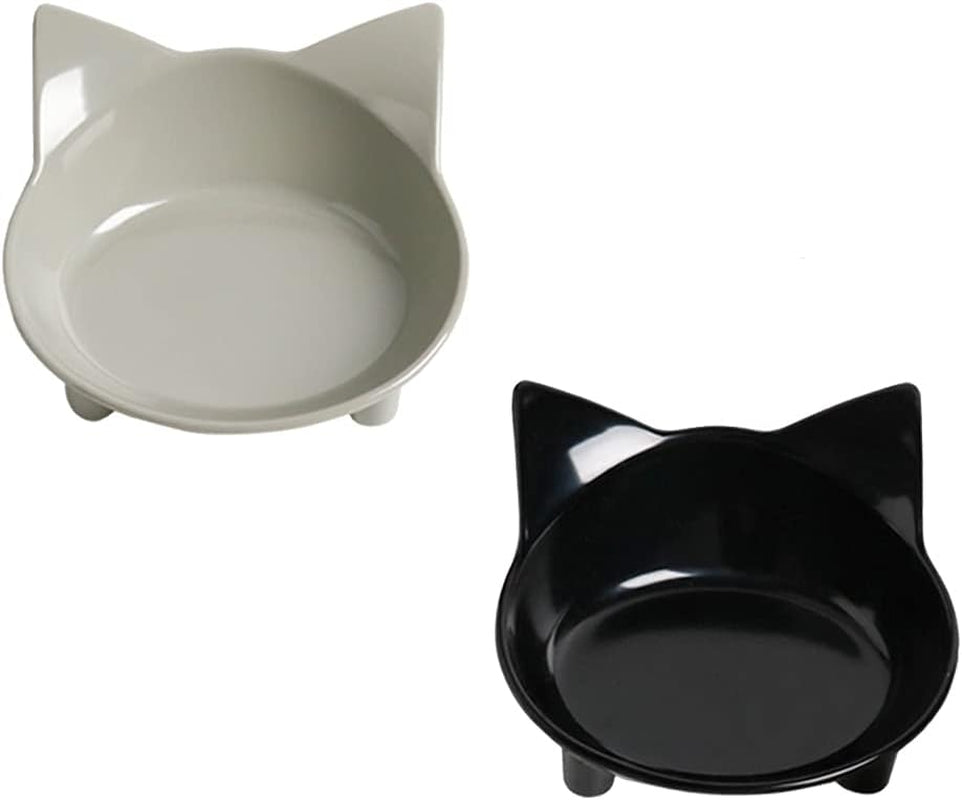 Skrtuan Non-Slip Shallow Food and Water Bowls for Pets - Safe, Whisker Fatigue Relief Bowls for Cats, Dogs, Rabbits, and Puppies