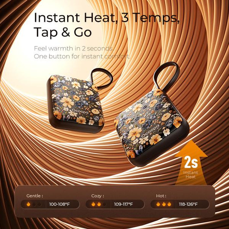 Ocoopa UT5 Nano Rechargeable Hand Warmers - 2 Pack with Smart Temperature Control, Compact Design for Outdoor Adventures - Perfect Holiday Gift for Hunters, Golfers, and Campers