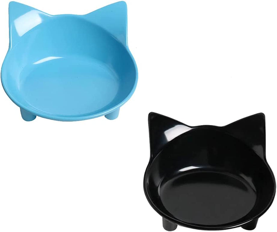 Skrtuan Non-Slip Shallow Food and Water Bowls for Pets - Safe, Whisker Fatigue Relief Bowls for Cats, Dogs, Rabbits, and Puppies