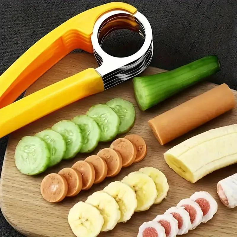 Multifunctional Stainless Steel Fruit and Vegetable Slicer - Portable Manual Cutter for Home Use
