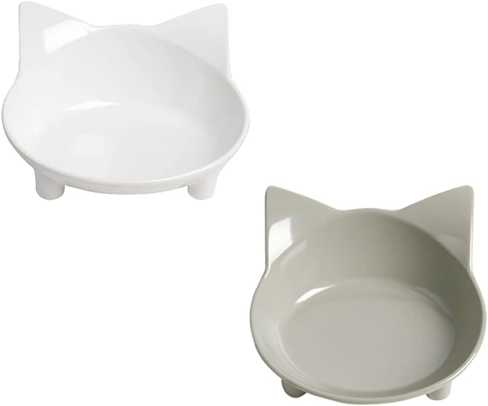 Skrtuan Non-Slip Shallow Food and Water Bowls for Pets - Safe, Whisker Fatigue Relief Bowls for Cats, Dogs, Rabbits, and Puppies