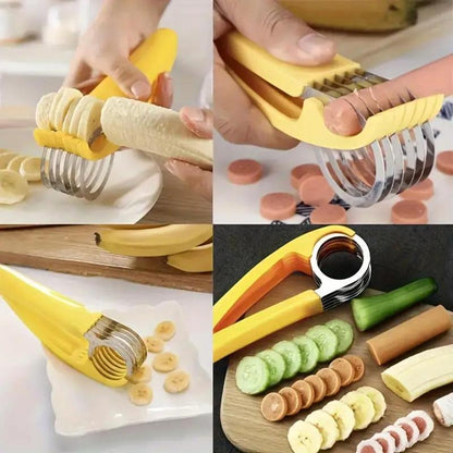 Multifunctional Stainless Steel Fruit and Vegetable Slicer - Portable Manual Cutter for Home Use
