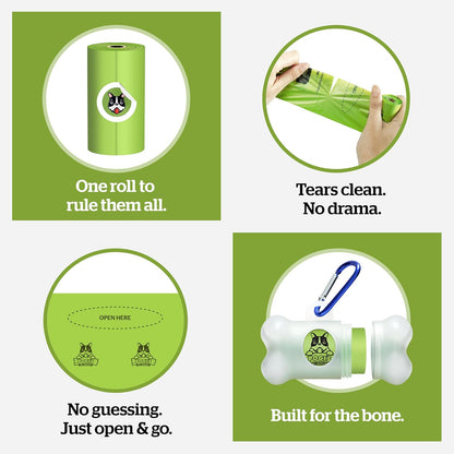 Pogi's Leak-Proof Extra Thick Dog Waste Bags with Fresh Scent - 150-Count (10 Rolls)