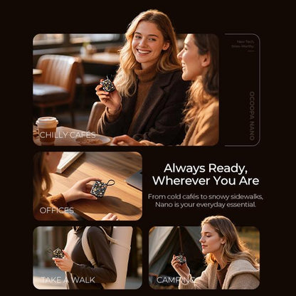 Ocoopa UT5 Nano Rechargeable Hand Warmers - 2 Pack with Smart Temperature Control, Compact Design for Outdoor Adventures - Perfect Holiday Gift for Hunters, Golfers, and Campers