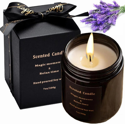 Sage Candle - Sage Candles for Cleansing, Soy Candles Non Toxic, Velas Aromáticas Para El Hogar, Strong Scented Candles, White Sage Candle, Mix Fragrance Smokeless 100% Natural 7Oz 40H(Sage &Sea Salt)